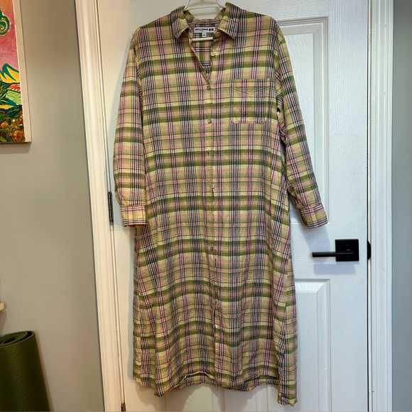 Linen-Cotton Shirtdress - Picture 2 of 13